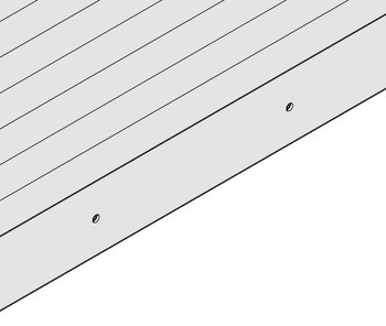 Rollladen, Vorbereitung der Schlussleiste, für Griffe
